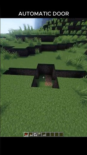 How to Build an Automatic Sliding Glass Door in Minecraft(Easy Redstone) #minecraft #gaming #shorts