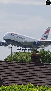 Something bigger than a house is over your roof! 😱🛬...British Airbus A380 🇬🇧✈️👑... British Airways #british #airbusa380 #aviation #reelfb #planespotting | Raj Aviation