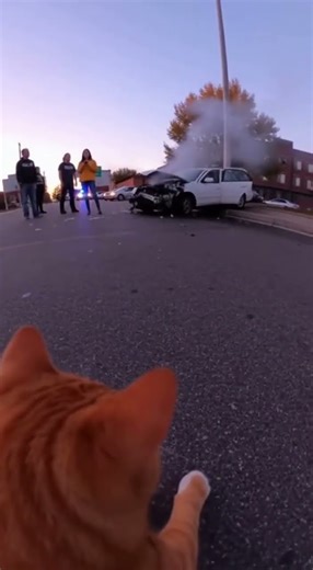 Cat with GoPro escapes from police😱
