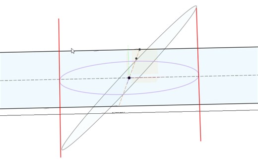 How to project a circle in a sketch at an angle to create an ellipse (oval)
