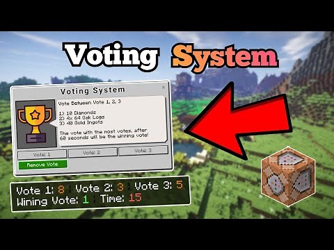 How To Make a Voting System in Minecraft | Command Block Tutorial