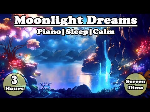 3 Hours of Sleep Music Under a Magical Moon 🌙 | Relaxing Piano & Night Ambience for Deep Rest