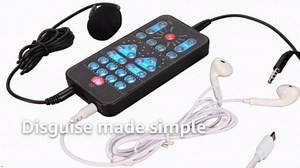 Handheld Voice Changer - Real-Time Voice Changer with 10 Sound Modes & 8 Effects, Portable Design for Phone, Tablet, Gaming & Podcasting