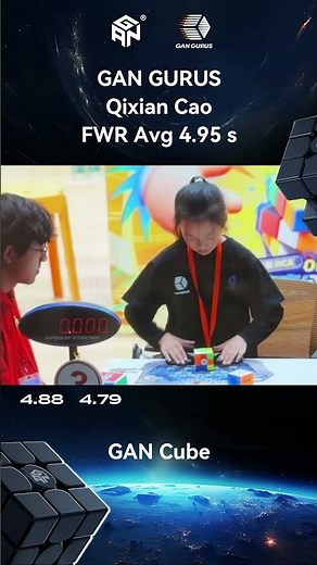 GANCUBE - Qixian Cao | 3x3 Cube AVG 4.95s Female World Record