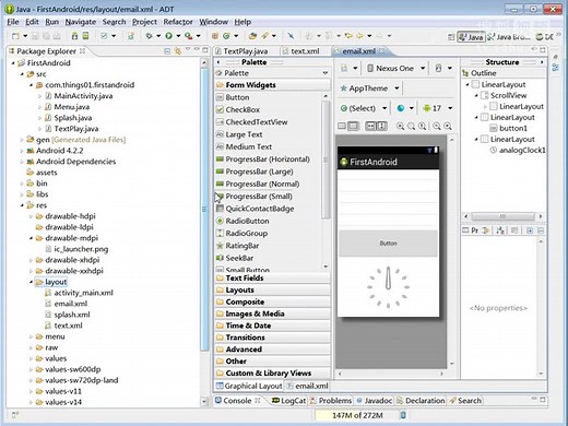Android开发教程_035_ScrollView与模拟时钟