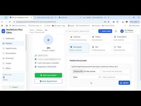 Admin Dashboard Part - 1 Best Clinic Management Software & System in India Docsy ERP