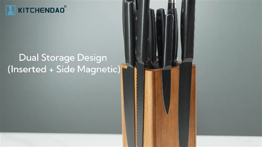 Watch KITCHENDAO Magnetic Knife Block on Amazon Live