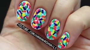 2.2K views · 141 reactions | Confetti Nail Art (with just polish! EASY!) :) | Nail Art Videos | Facebook