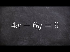 Graphing a linear equation in standard form using the intercept method
