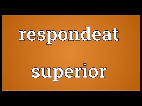 Respondeat superior Meaning