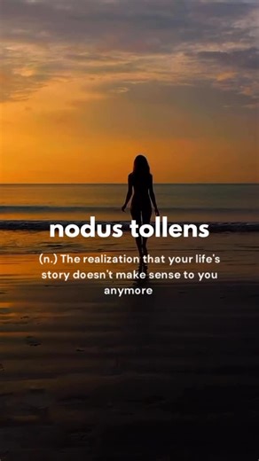 Vocabulary on Instagram: "Nodus tollens (pronounced NOH-dus TOH-lenz) is a neologism coined by John Koenig for The Dictionary of Obscure Sorrows, referring to the unsettling realization that your life no longer makes sense to you—that the “plot” of your existence has become incoherent or the narrative you’ve followed is no longer working. The term is a linguistic play on the logical principle modus tollens (a way of denying the antecedent) and the Latin word nodus (knot), suggesting a tangled co
