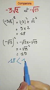 Comparer .#maths