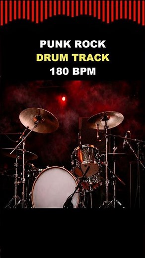 Punk Rock Drum Track 180 BPM 🔥 Guitar Practice #guitar #drums #heavymetalsongs