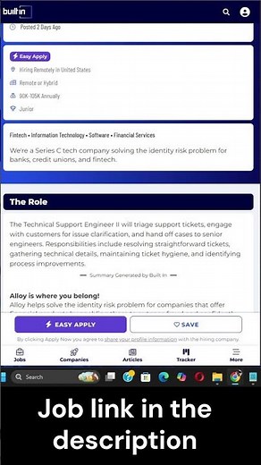 Entry Level Tech Job 🚨 $100K+ Technical Support Engineer
