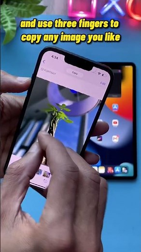 Quickly copy images from your iPhone to iPad using your fingers ! 🪄 #iphonetips #iphonetricks