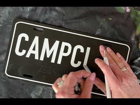 CampClem: DIY Custom license plate vinyl peel