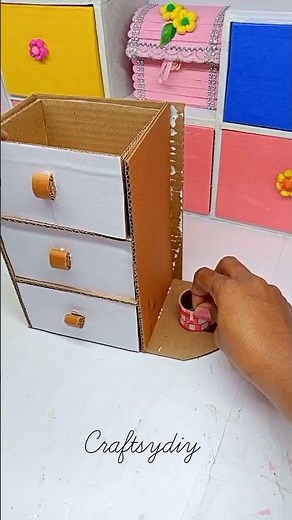 DIY Desk Organizer ideas || Handmade Cardboard crafts #shorts #youtubeshorts #diy