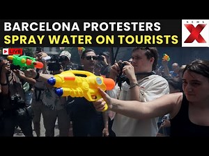 Barcelona Protest LIVE: Protesters Spray Water on Tourists in Barcelona on World Tourism Day | NewsX