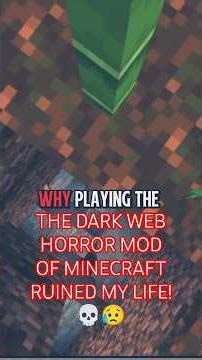 Why Playing the Darkweb Horror Mod of Minecraft Ruined my life!! 💀👀#minecraftmods #minecraft