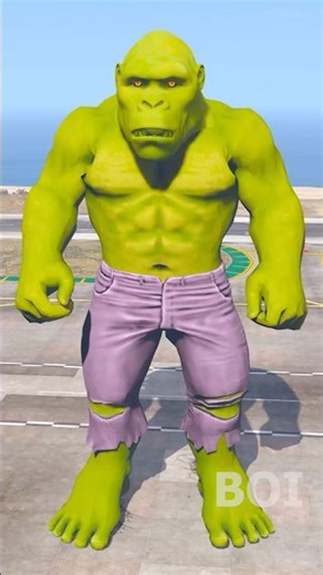 HULK + KONG = NEXT LEVEL HULK KONG 😲 #shorts #gta5 #spiderman