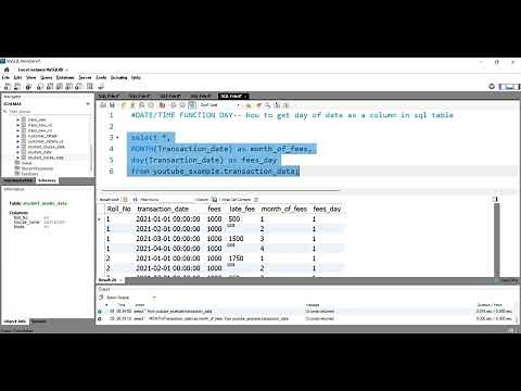 SQL DATETIME FUNCTION DAY | How to get day of the date as a new column in SQL table | #DAYINSQL