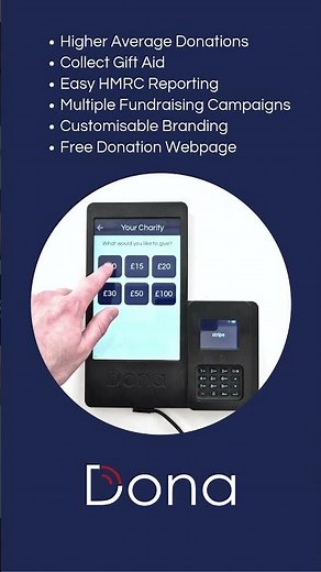 Ease of use of a Dona Donations contactless donation machine