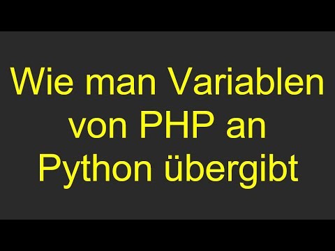 Wie man Variablen von PHP an Python übergibt