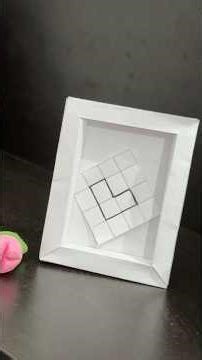 Mini frame with paper🖼️🔖 #aesthetic #diy #art #gift #shorts #frame #papercraft