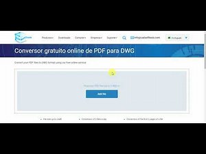 Conversor gratuito online de PDF para DWG