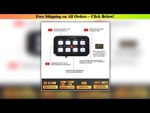 6/8 Gangs Universal LED Switch Panel 12V Light On-Off Control Relays System Slim Electronic Relay