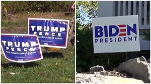 Political signs divided across PA