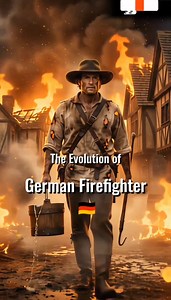 The Evolution of a German Firefighter 🇩🇪 through history, from early fire brigades to modern rescue units. #Germany #History #Evolution #GermanFirefighter | AI Motion