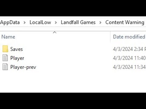 Where to Find Content Warning Game Save File Location in Windows 10 PC