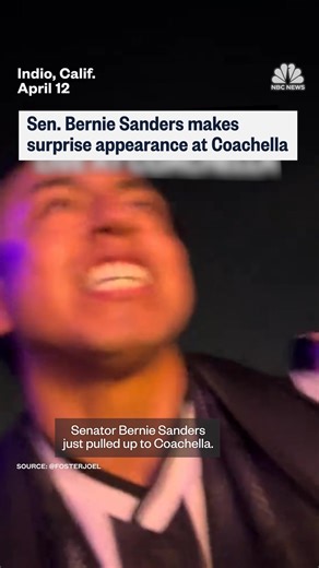 Sen. Bernie Sanders made a surprise appearance at Coachella during singer Clairo's set. | NBC News