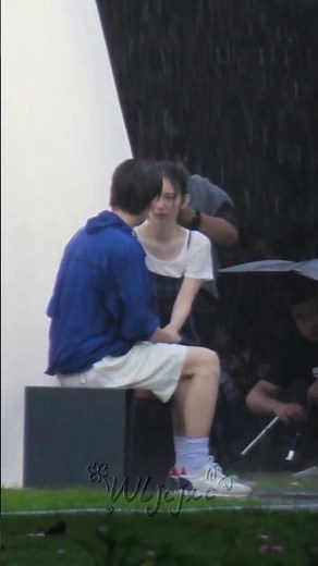 2026 0615 Zhou Ye and Hu Xianxu fillming under rain for new drama