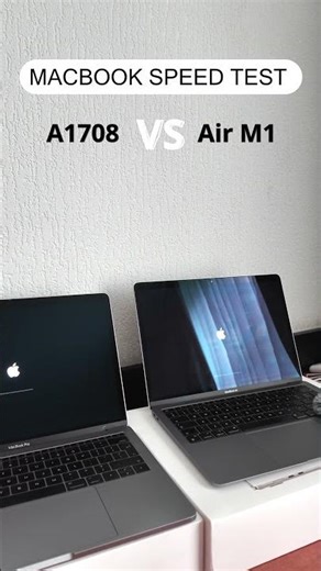M1 vs MacBook Pro 2017 (A1708) Boot Race #shorts #macbook #m1 #a1708 #speedtest