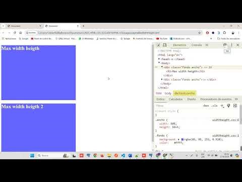 CSS propiedad max width min width max height min height