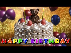 Happy Birthday Celebration 🎂✨ | Fireworks, Balloons & 3D Cake Animation