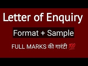 Term 2 Writing:✉️Letter of Enquiry[Format, Sample and Examples] ICSE Class10 English Grammar | CBSE