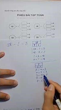 Math for grades 1 and 2 - Finding the unknown number - Range 20 #maths #mathteacher