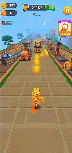 Garfield Rush best gameplay #shorts