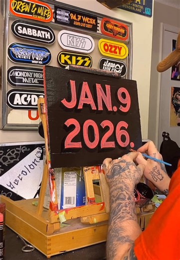 Day 9! 365 Days Of Painting Dates. Rules: Paint today’s date. Use any variety of tools, paints, surfaces and processes that feel fitting for today’s mood. Canvas can be any size, lettering can be any color. Drop shadow, or no shadow. BUT, it must only be in Egyptian typeface. Thank you for watching, please follow so you can watch when I go live daily and paint these. **Dedicated to my daughter, & the memory and passion of On Kawara, whom painted dates from 1965-2014 as part of his “today series”