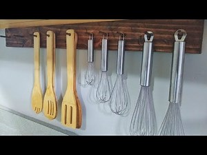 DIY Under Cabinet Utensil Hanger / Kitchen Storage Solutions