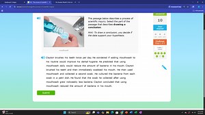 The passage below describes a process of scientific inquiry. Se... | Filo