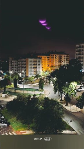 Night sky with an alien ship