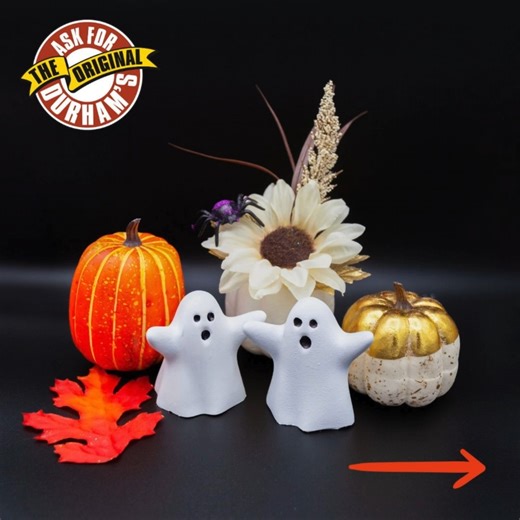 Boo! Create your very own merry not scary décor using Durham’s®! Use Durham’s Water Putty and a silicone mold to create these ghost figurines. After it’s dried, paint as desired! #halloweendecor #spookyseason #spookycrafts #durhamswaterputty #crafting | Durham's Water Putty | Facebook