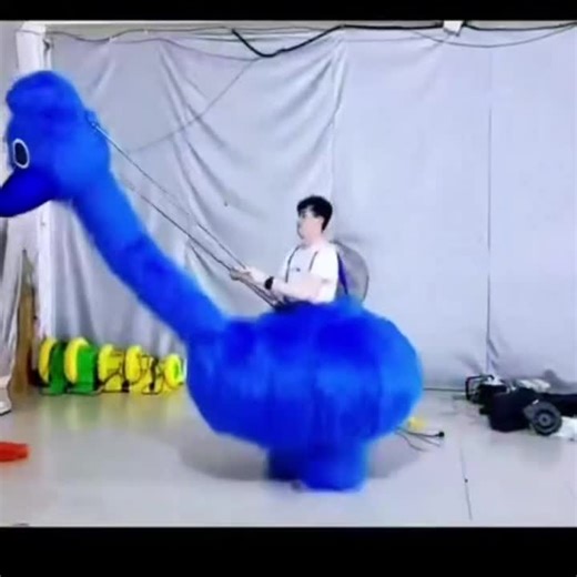 Blue Stilts ostrich cruising costume