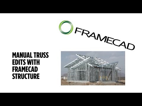 Manual Truss Edits with FrameCad Structure