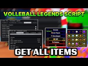 Roblox Volleyball Legends Script | INF SPIN, UNLOCK ALL ITEMS, AUTO SHOOT (Mobile & PC)