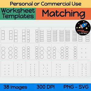 Worksheet Templates Matching (Page Layouts) - Clipart